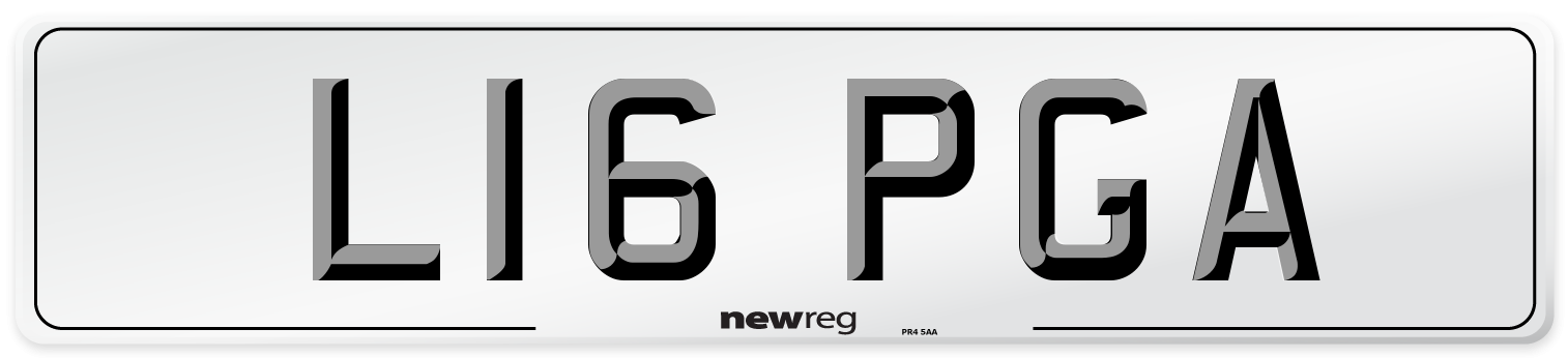 L16 PGA Number Plate from New Reg